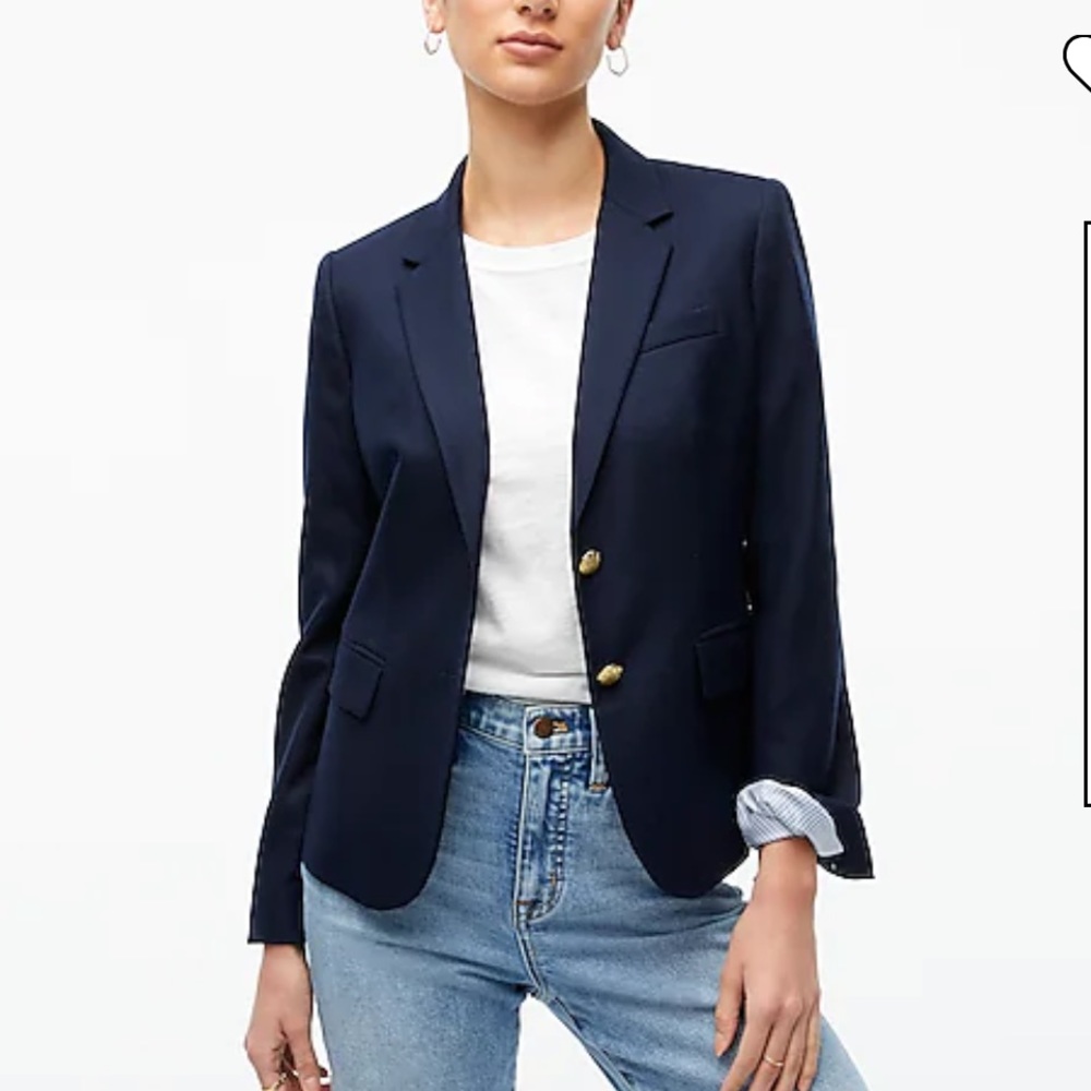 NWT J Crew School Boy Navy Blazer Size 0P